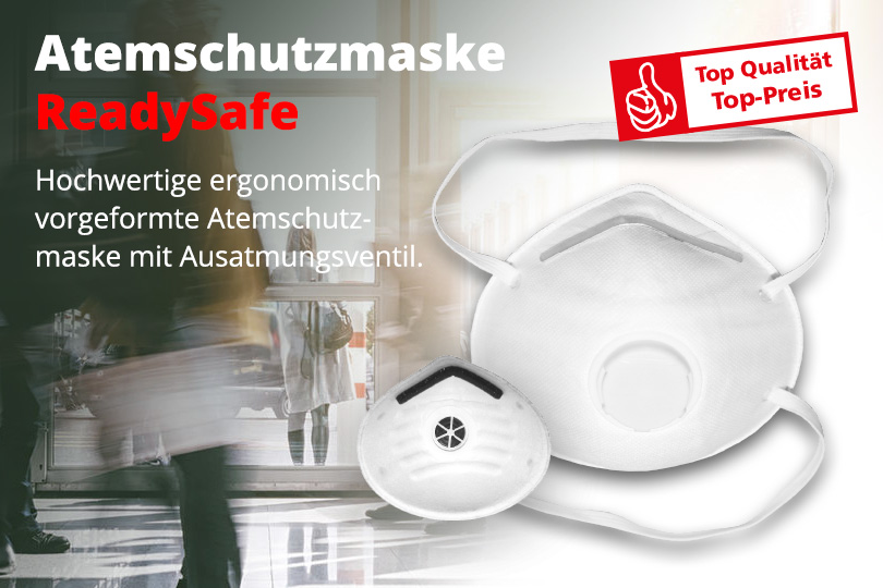 Hochwertige ergonomisch vorgeformte Atemschutzmaske mit Ausatmungsventil